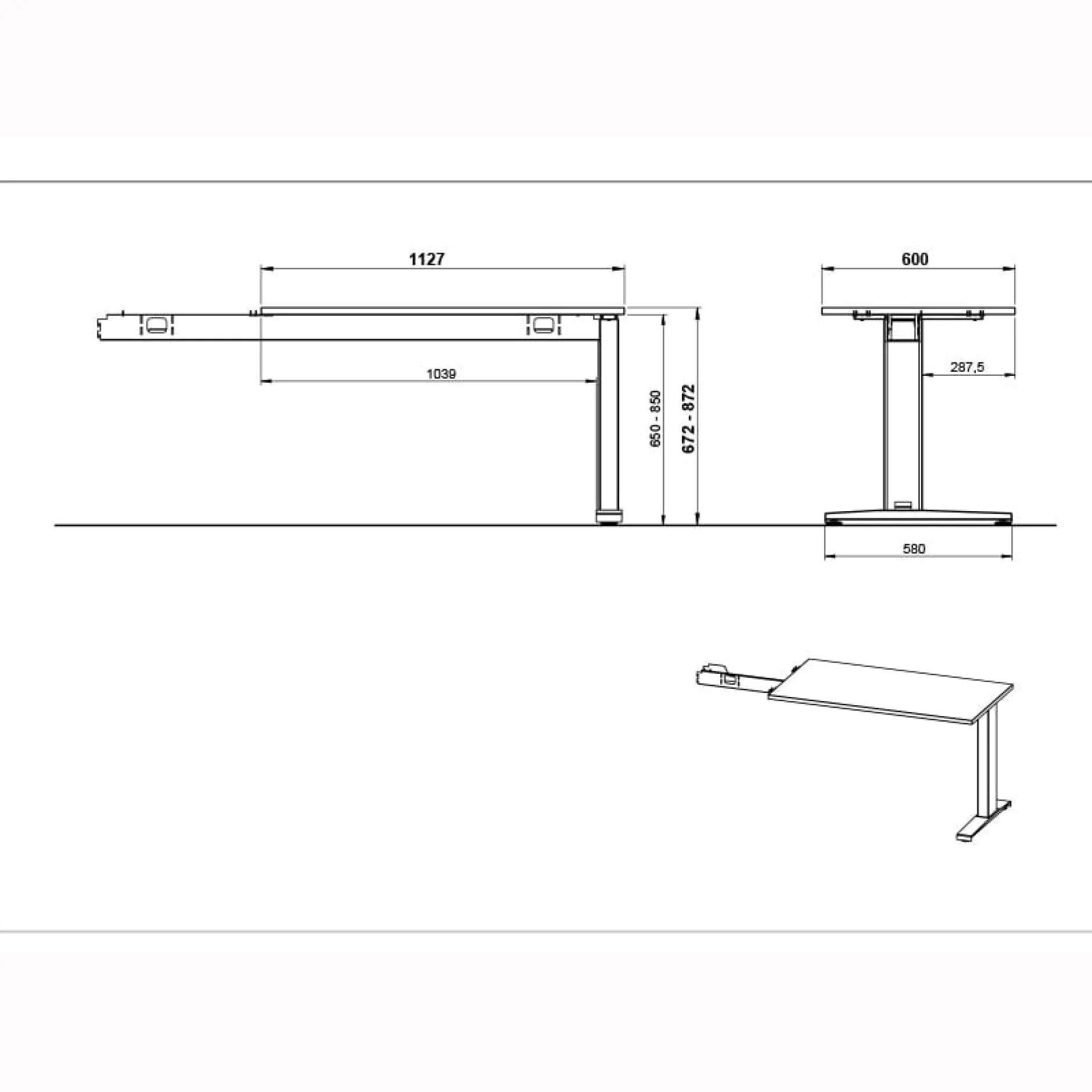 Aanbouwtafel Ergonoma Eiken^Huisenthuis Sale