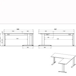 Aanbouwtafel Ergonoma Eiken^Huisenthuis Sale