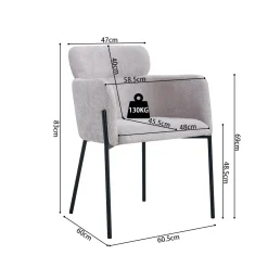 Armstoel Anneloes Beige – Set van 2^Huisenthuis Online