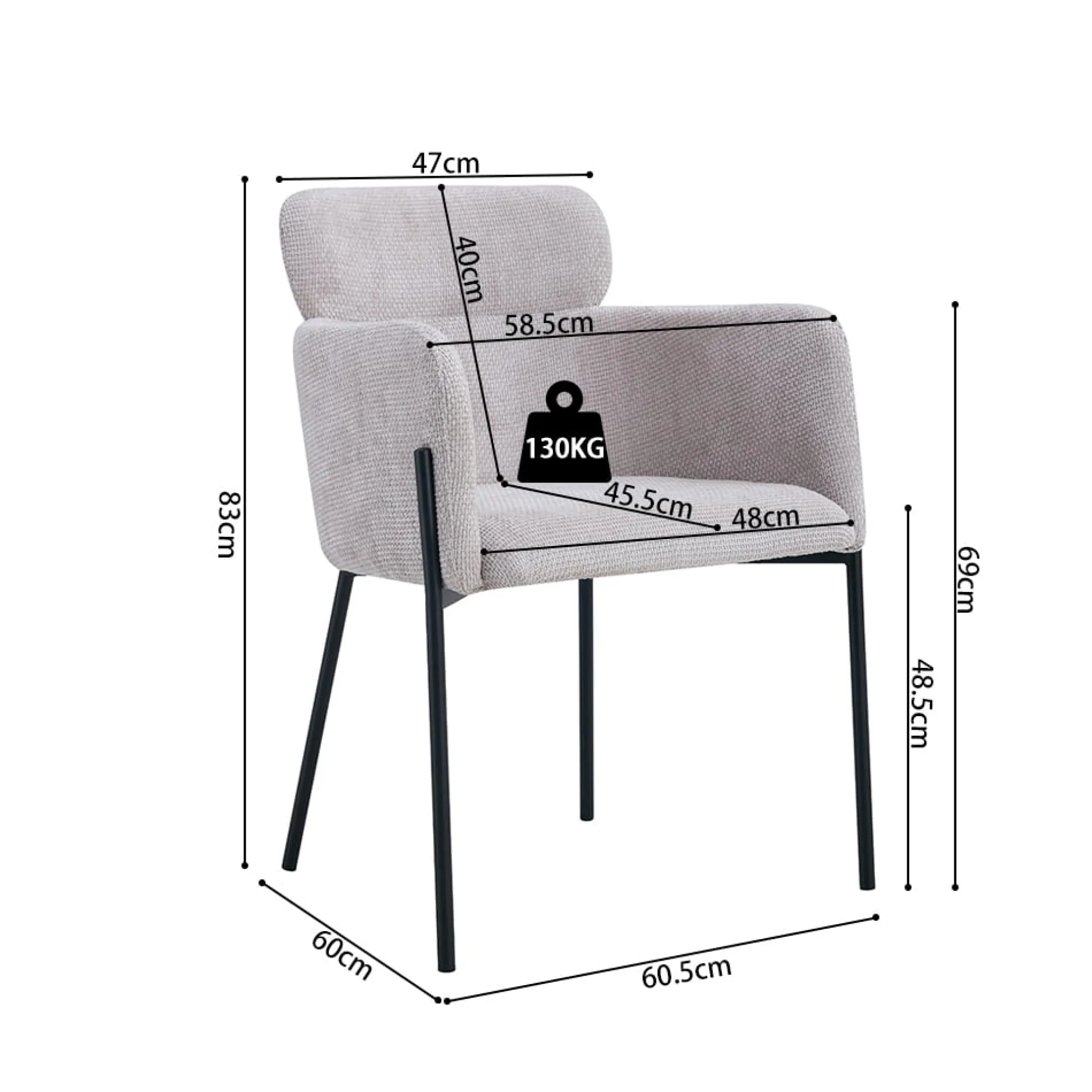 Armstoel Anneloes Beige – Set van 2^Huisenthuis Online