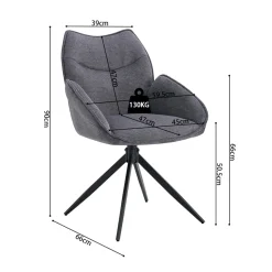 Armstoel Famke Donkergrijs – Set van 2^Huisenthuis Outlet