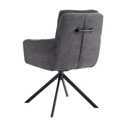 Armstoel Heleen Grijs Ribstof – Set van 2^Huisenthuis New