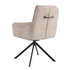 Armstoel Heleen Zand Ribstof – Set van 2^Huisenthuis Hot