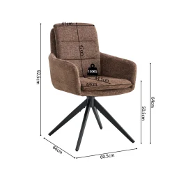 Armstoel Irma Bruin – Set van 2^Huisenthuis Clearance