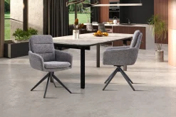 Armstoel Irma Donkergrijs – Set van 2^Huisenthuis Clearance