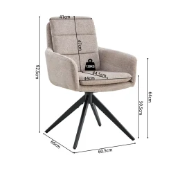 Armstoel Irma Lichtgrijs – Set van 2^Huisenthuis Clearance