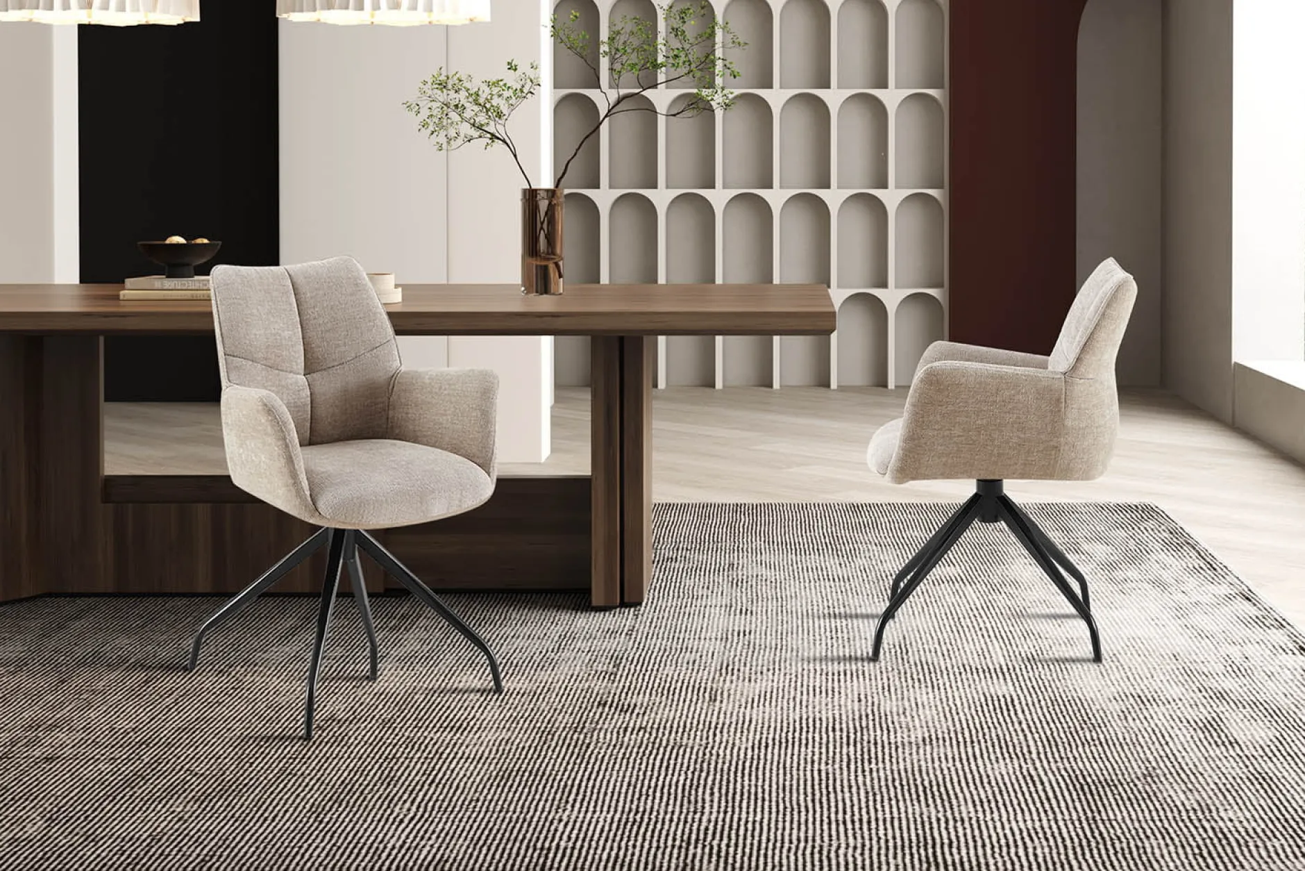 Armstoel Nestor Zand – Set van 2^Huisenthuis Clearance