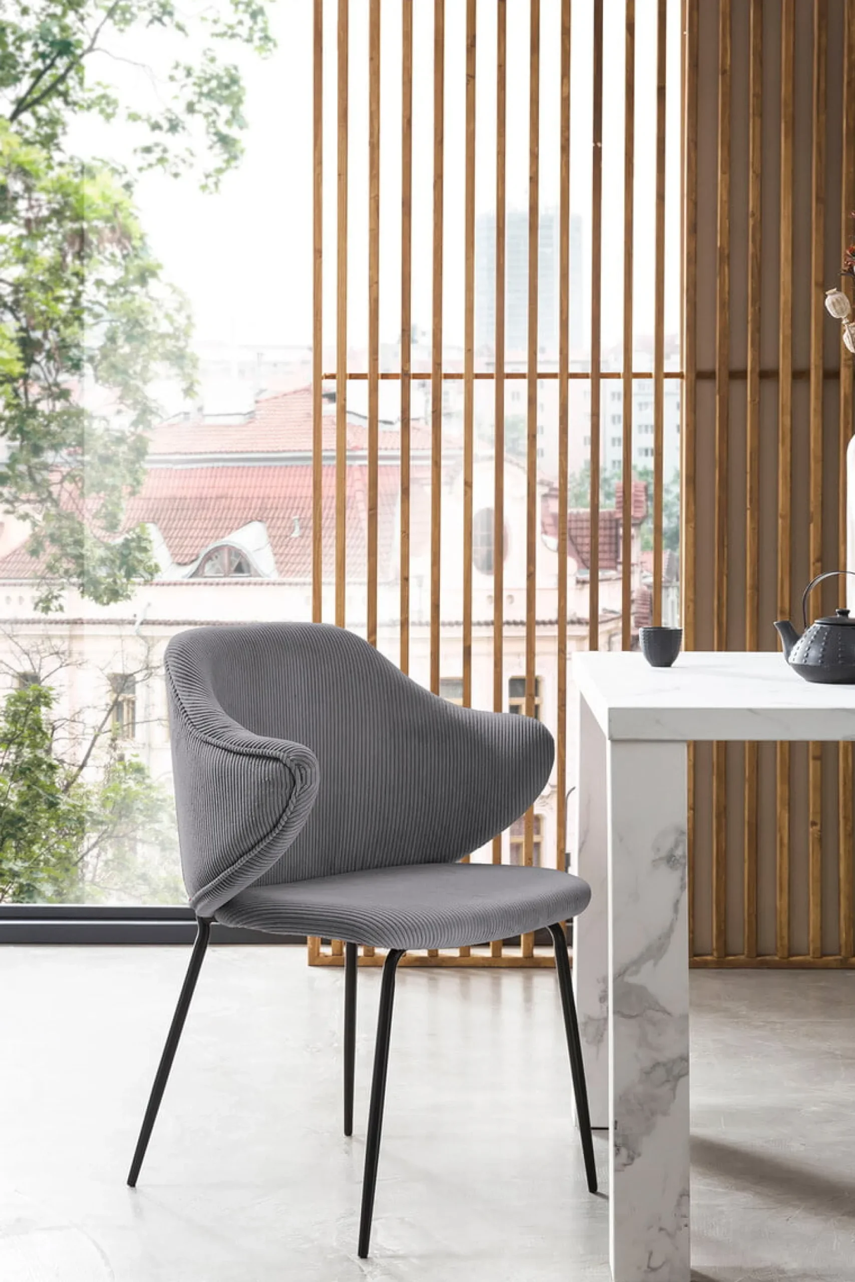 Armstoel Novi Grijs – Set van 2^Huisenthuis