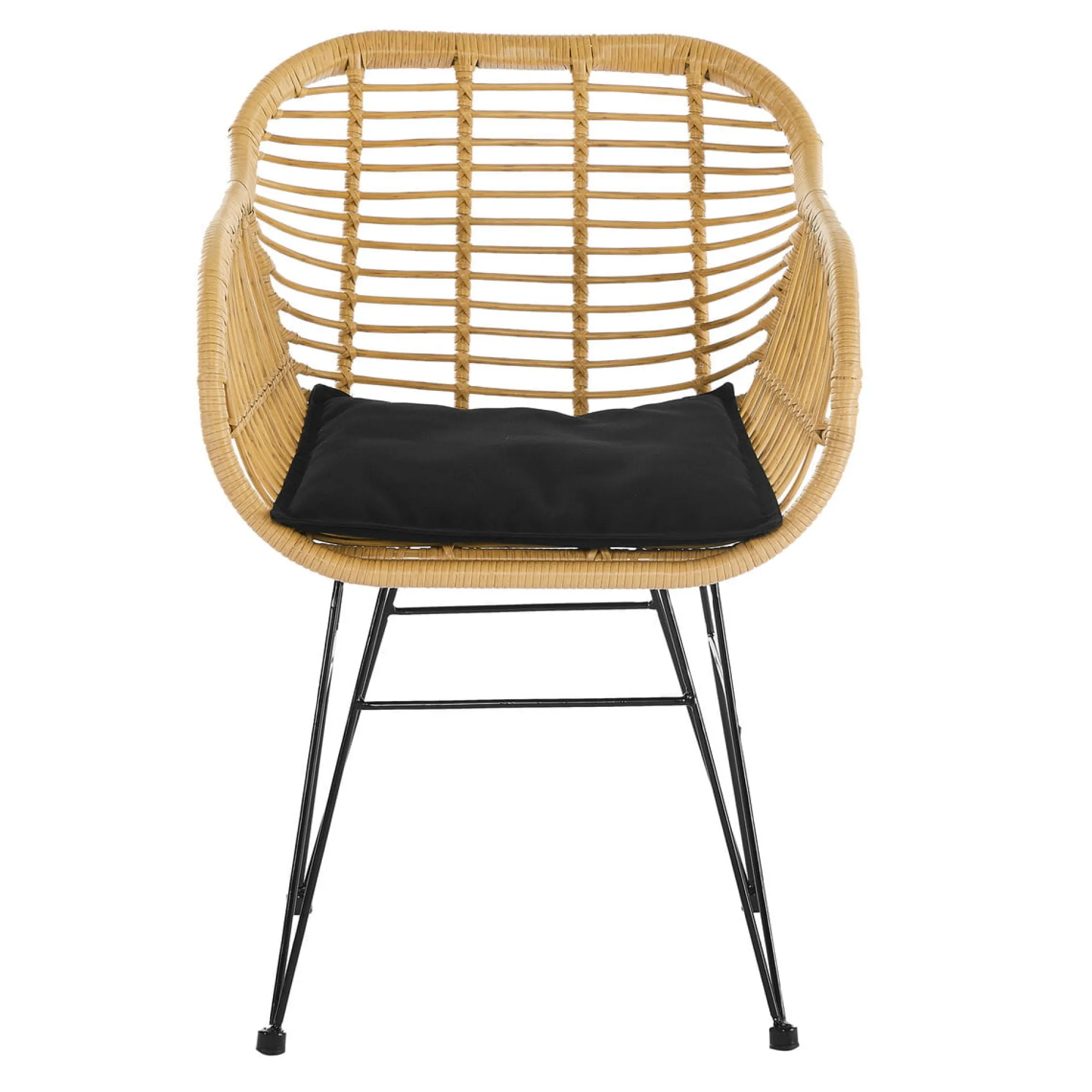 Armstoel Senne Rotan-Zwart – Set van 2^Huisenthuis Sale