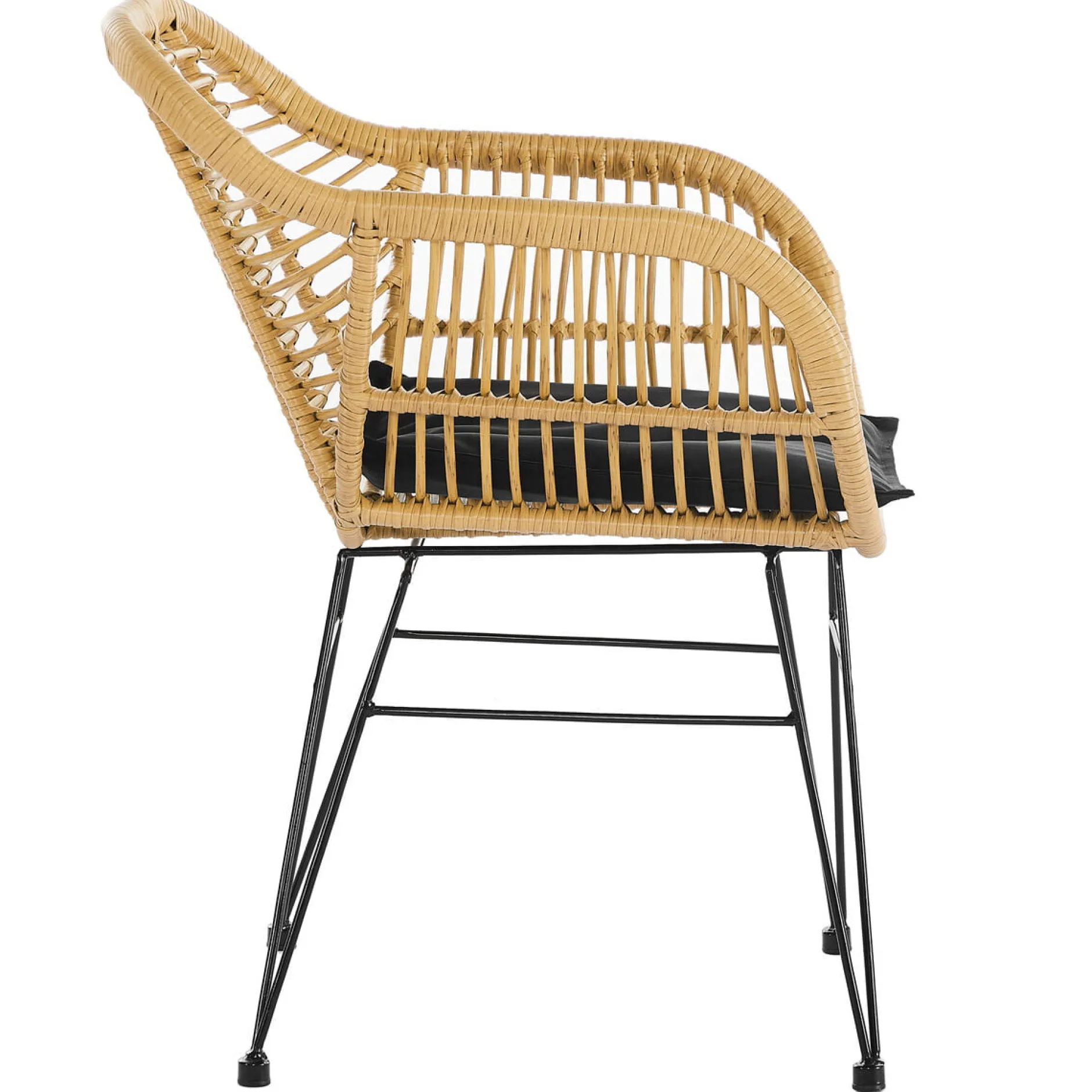 Armstoel Senne Rotan-Zwart – Set van 2^Huisenthuis Sale