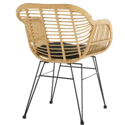 Armstoel Senne Rotan-Zwart – Set van 2^Huisenthuis Sale