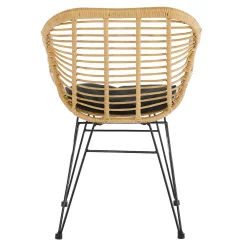 Armstoel Senne Rotan-Zwart – Set van 2^Huisenthuis Sale