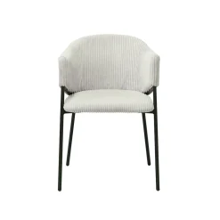 Armstoel Vieve Lichtgrijs Ribstof – Set van 2^Huisenthuis Hot