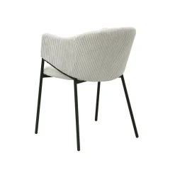 Armstoel Vieve Lichtgrijs Ribstof – Set van 2^Huisenthuis Hot