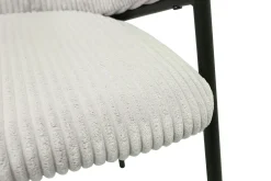 Armstoel Vieve Lichtgrijs Ribstof – Set van 2^Huisenthuis Hot