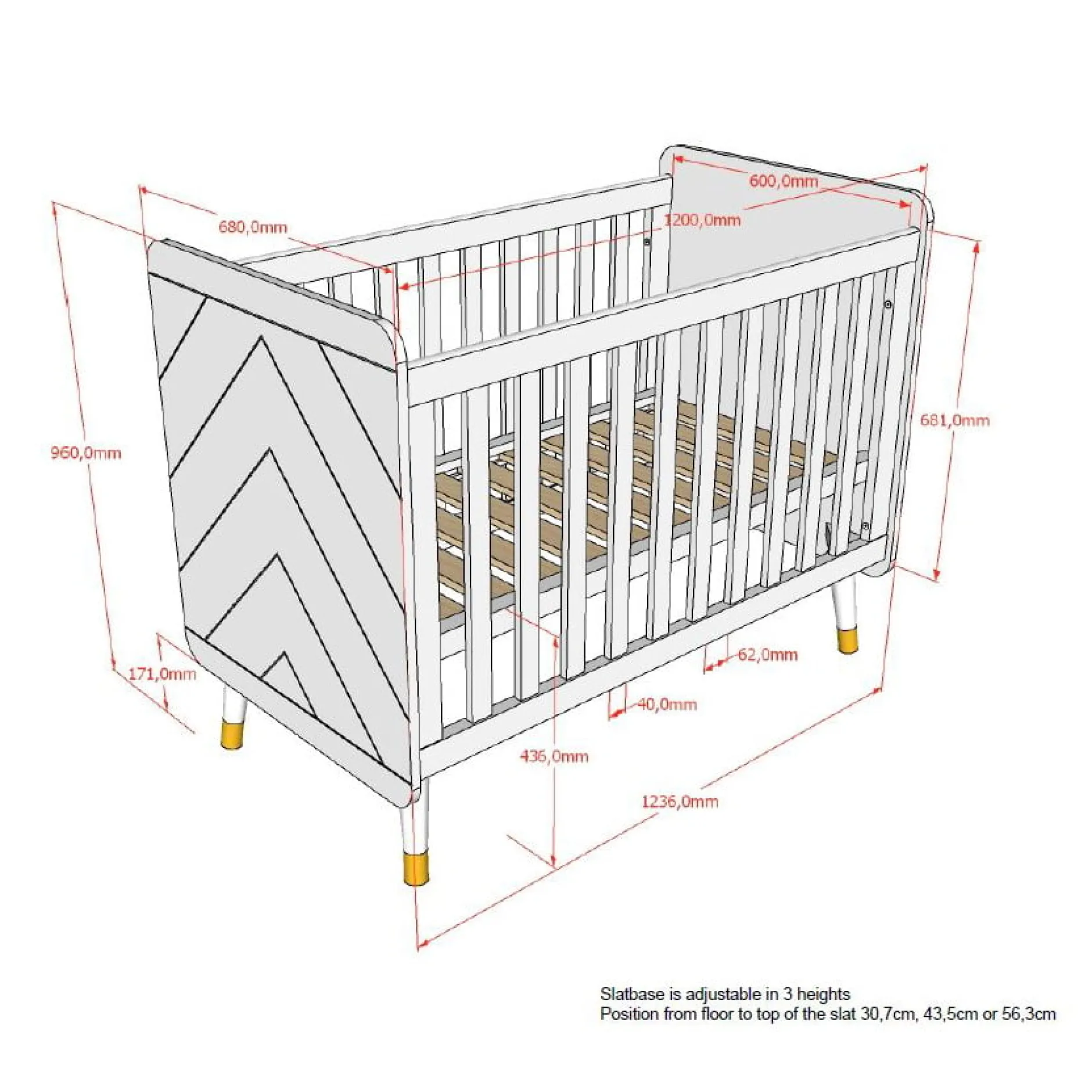 Babybed Eline Wit^Huisenthuis New