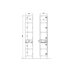 Badkamer kolomkast Serpa 190 cm^Huisenthuis Online