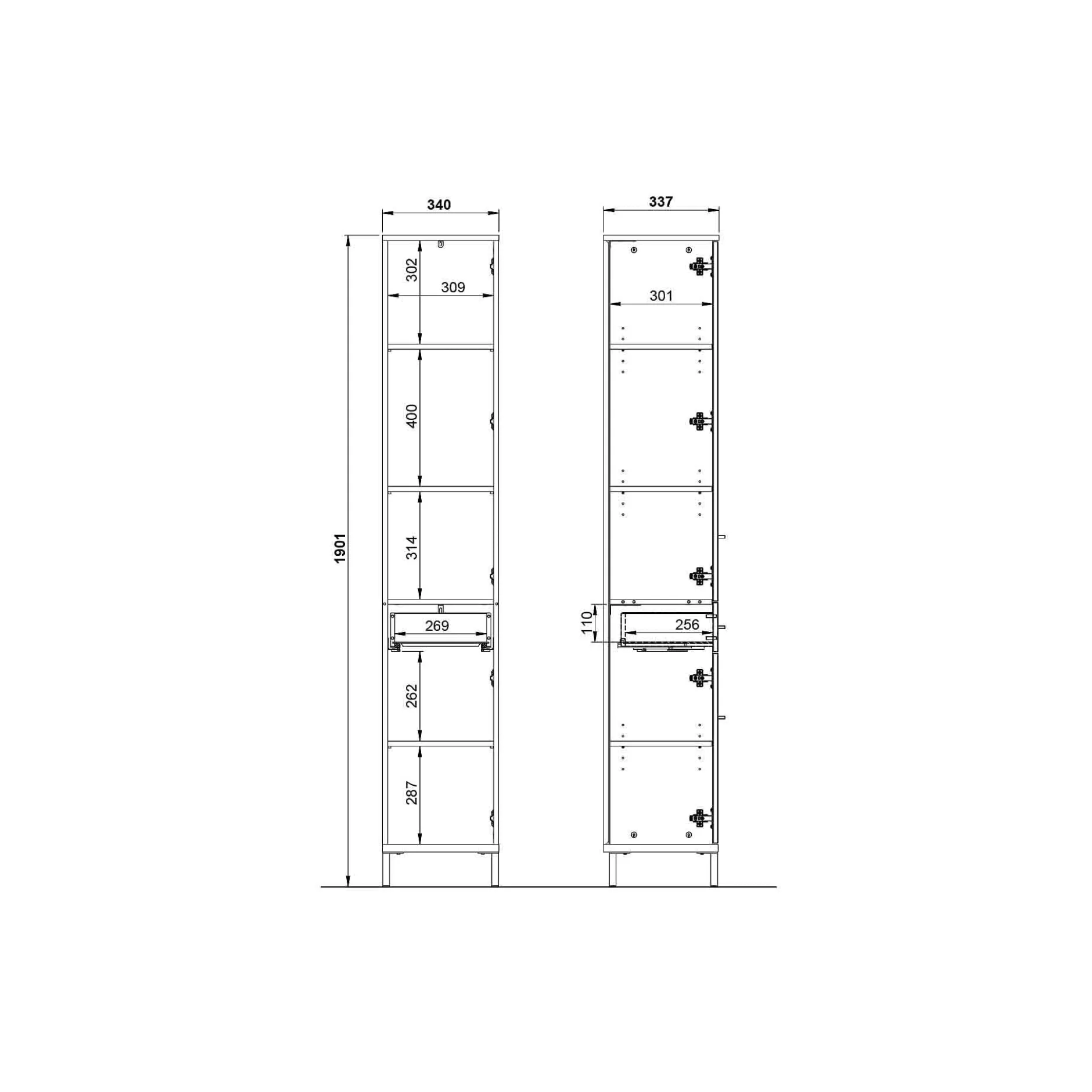 Badkamer kolomkast Serpa 190 cm^Huisenthuis Online