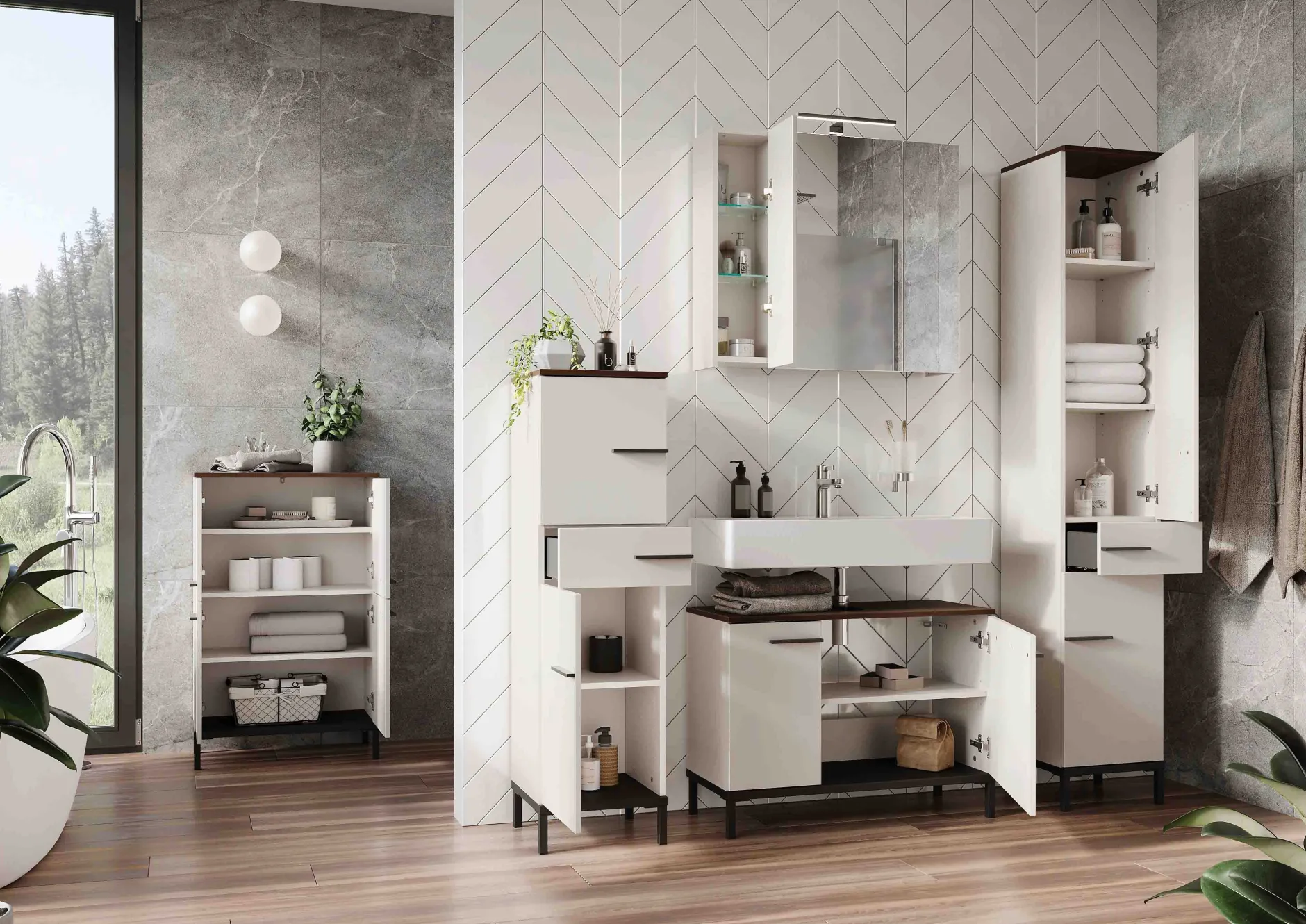 Badkamer kolomkast Serpa 190 cm^Huisenthuis Online