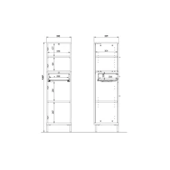 Badkamer kolomkast Serpa 123 cm^Huisenthuis New