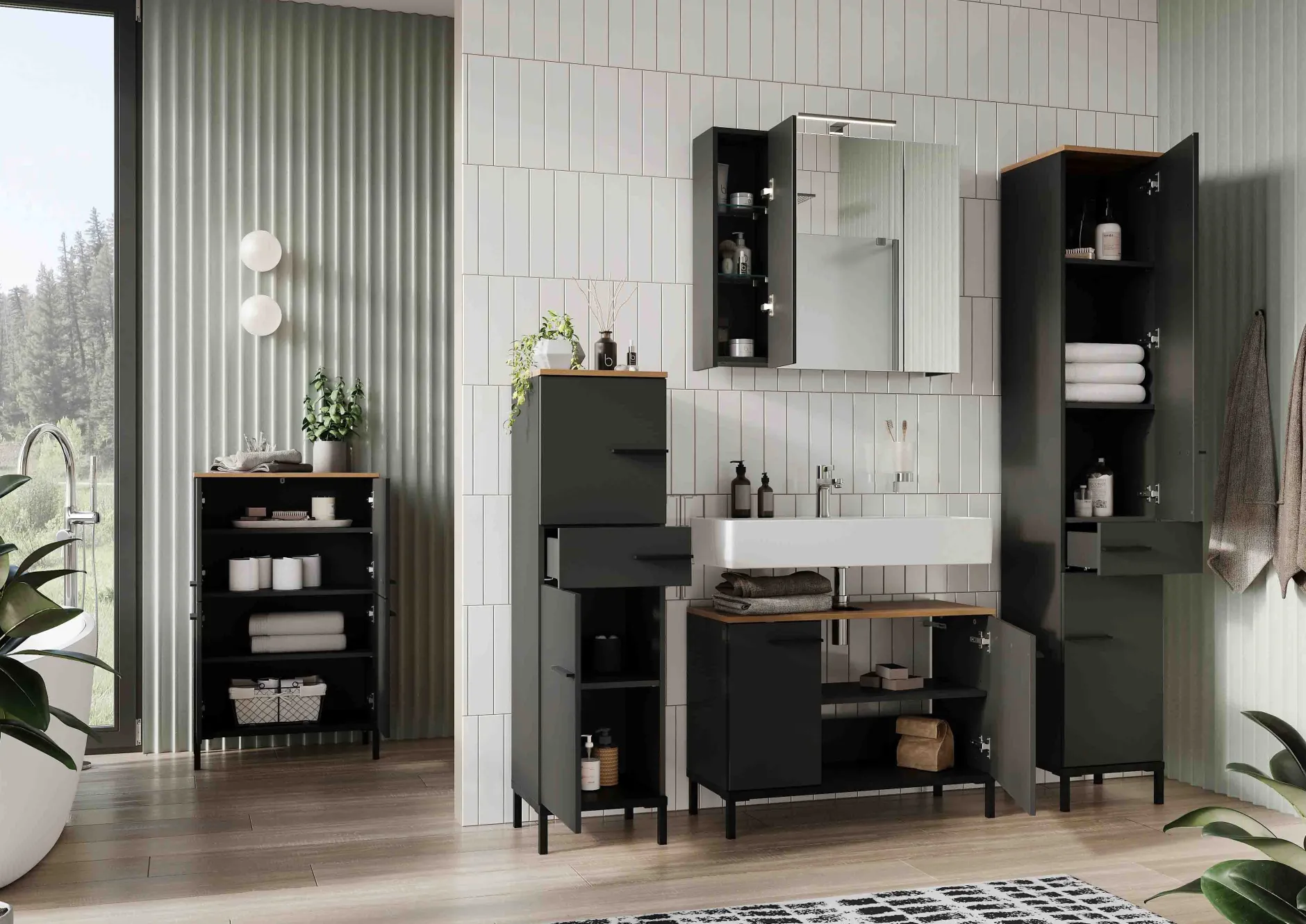 Badkamer kolomkast Serpa 190 cm^Huisenthuis Clearance