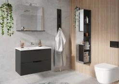 Badkamer Kolomkast Waldorf Grafiet 93 cm^Huisenthuis