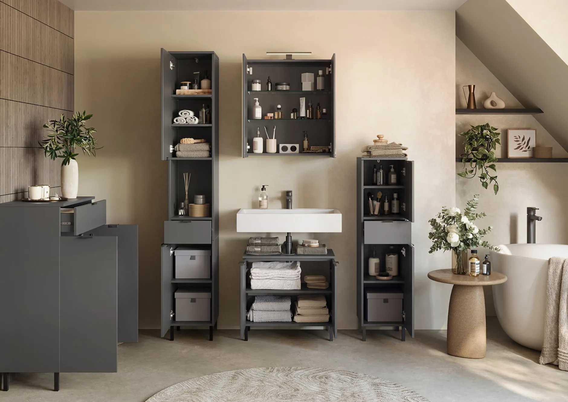 Badkamer kolomkast Zadar 190 cm^Huisenthuis Online