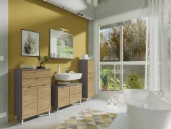 Badkamerkast June Antraciet Eiken^Huisenthuis Clearance