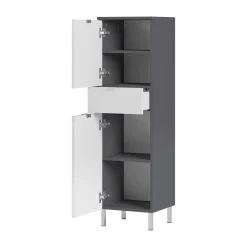 Badkamerkast June Antraciet Wit^Huisenthuis Outlet