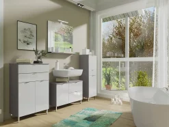 Badkamerkast June Antraciet Wit^Huisenthuis Outlet