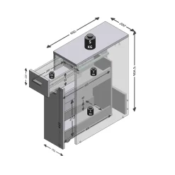 Badkamerkast Maine Wit^Huisenthuis Discount