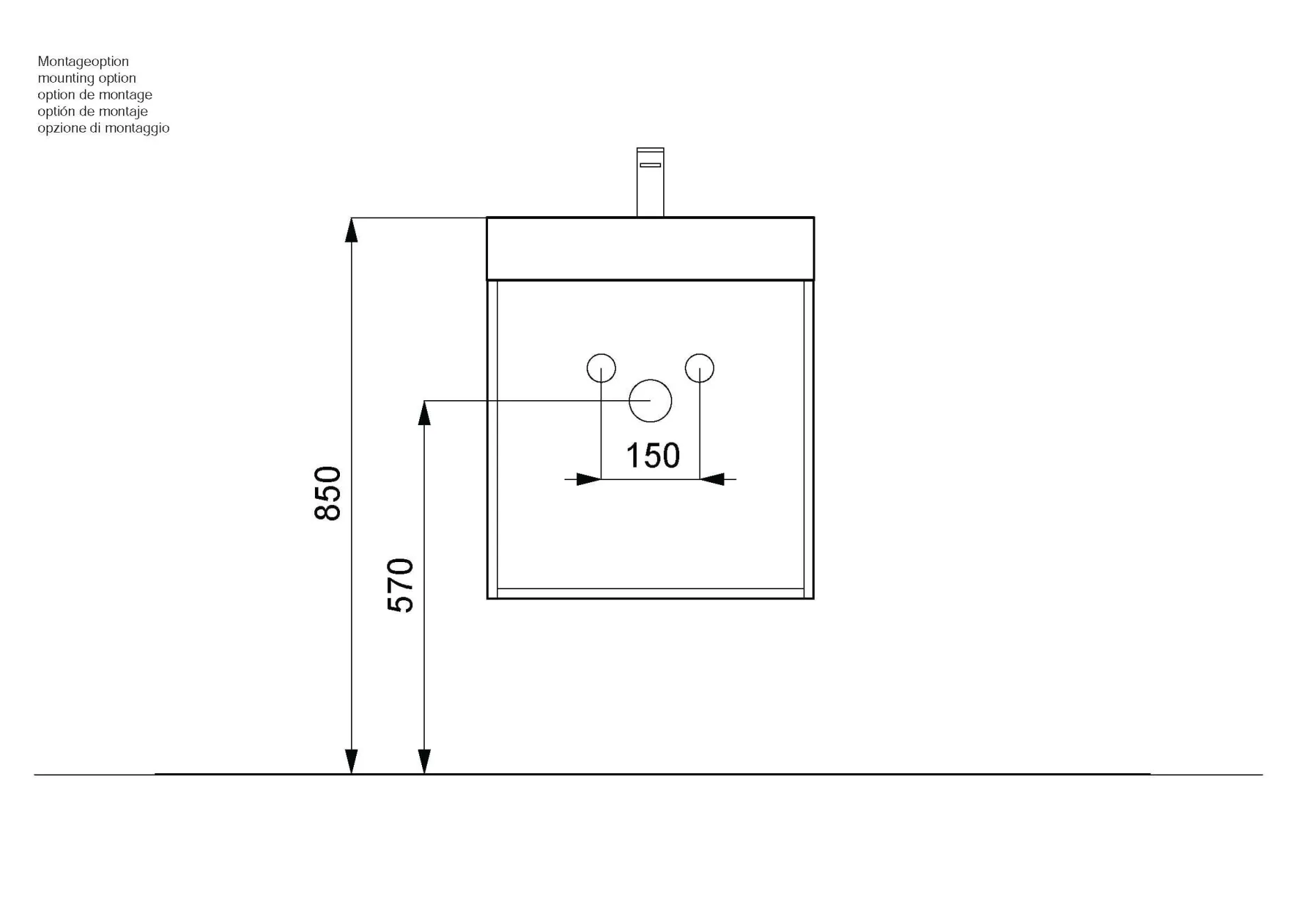 Badmeubel Annecy 50 cm^Huisenthuis Discount