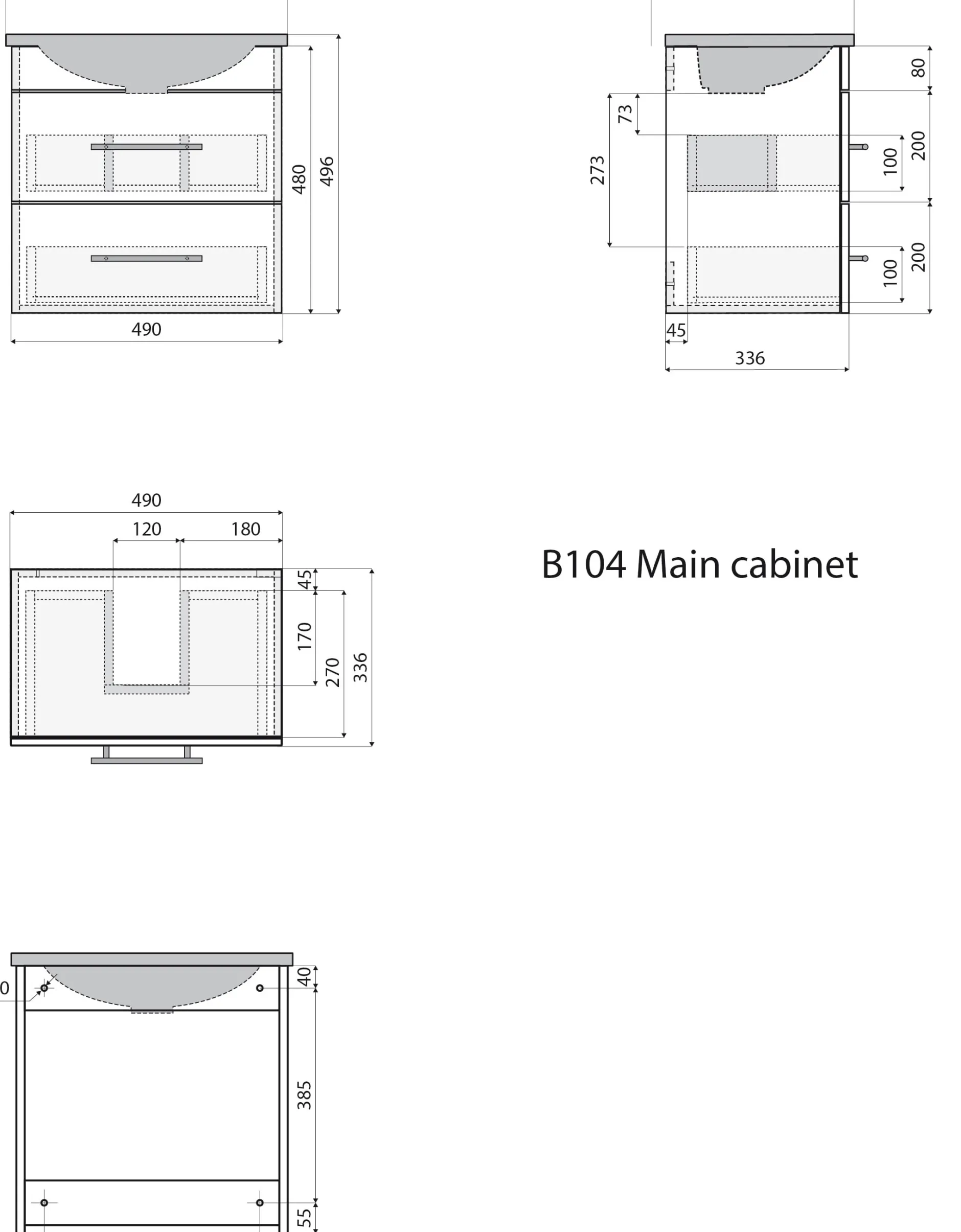 Badmeubel Austin 50 cm^Huisenthuis Outlet