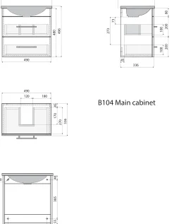 Badmeubel Austin Hoogglans 50 cm^Huisenthuis Outlet