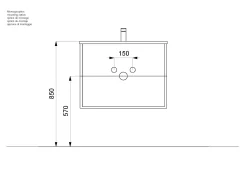 Badmeubel Bilbao 70 cm^Huisenthuis Discount