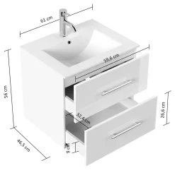 Badmeubel Bilbao 60 cm^Huisenthuis Hot