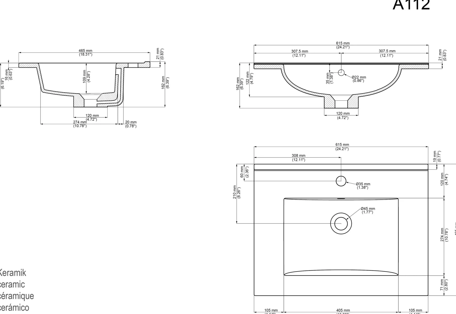 Badmeubel Luton 60 cm^Huisenthuis