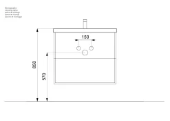 Badmeubel Luton 60 cm^Huisenthuis
