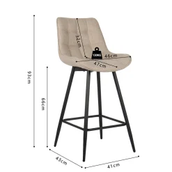 Barkruk Johanna Beige – Set van 2^Huisenthuis Hot