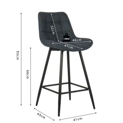 Barkruk Johanna Donkerblauw – Set van 2^Huisenthuis Sale