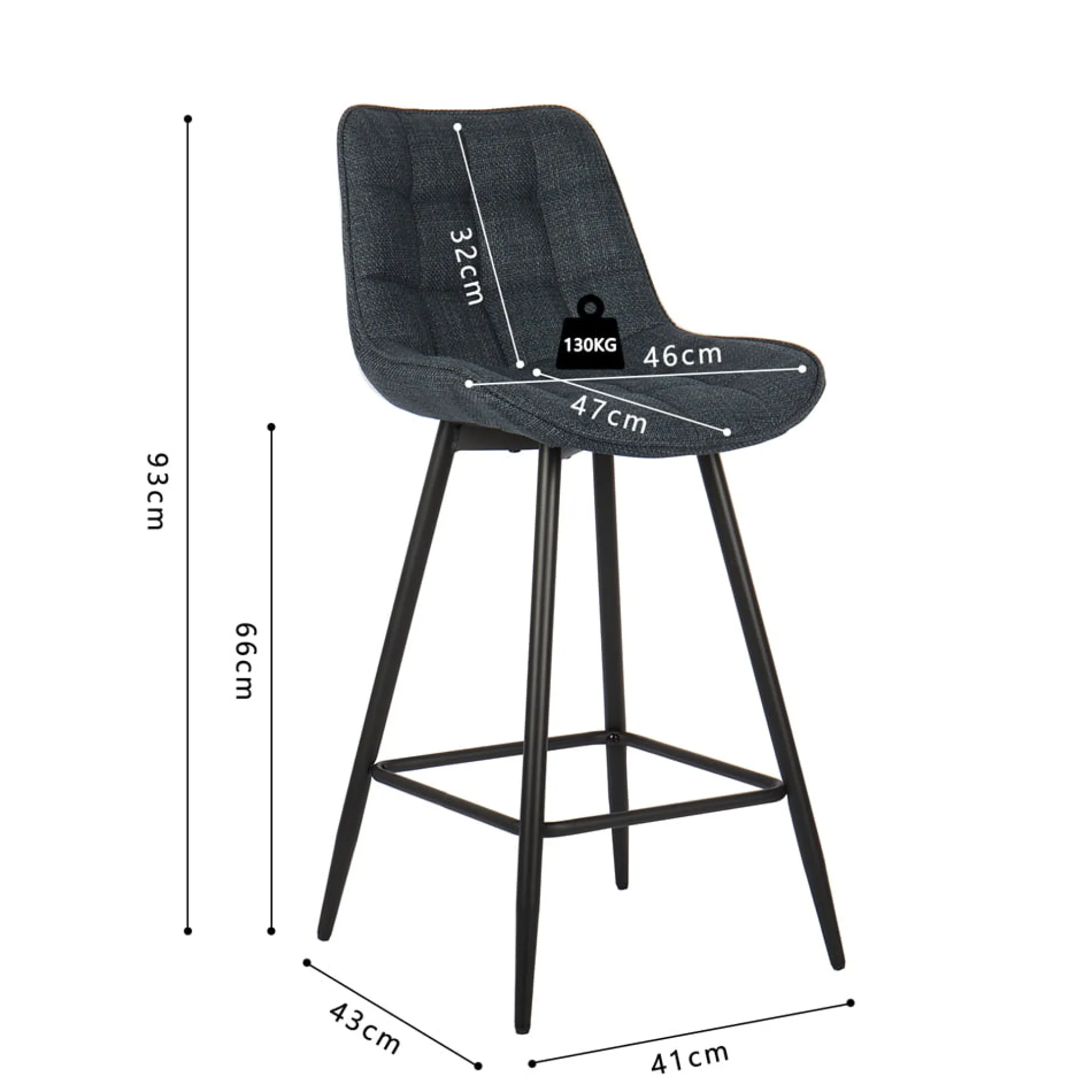 Barkruk Johanna Donkerblauw – Set van 2^Huisenthuis Sale