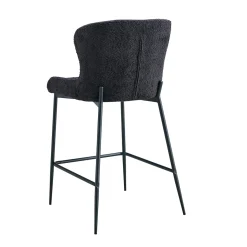 Barkruk Jolie Bouclé Donkergrijs – Set van 2^Huisenthuis Clearance