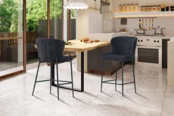 Barkruk Jolie Bouclé Donkergrijs – Set van 2^Huisenthuis Clearance