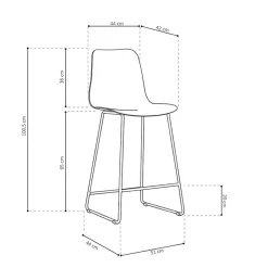 Barkruk Penny Grijs-Groen – Set van 2^Huisenthuis Hot