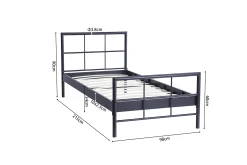 Bed Chuck Donkergrijs 90×200 cm^Huisenthuis Discount