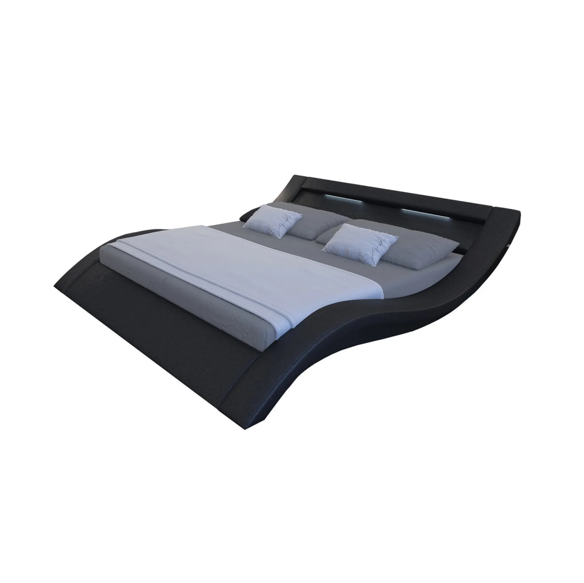 Bed Dario Zwart 180x200cm^Huisenthuis Online