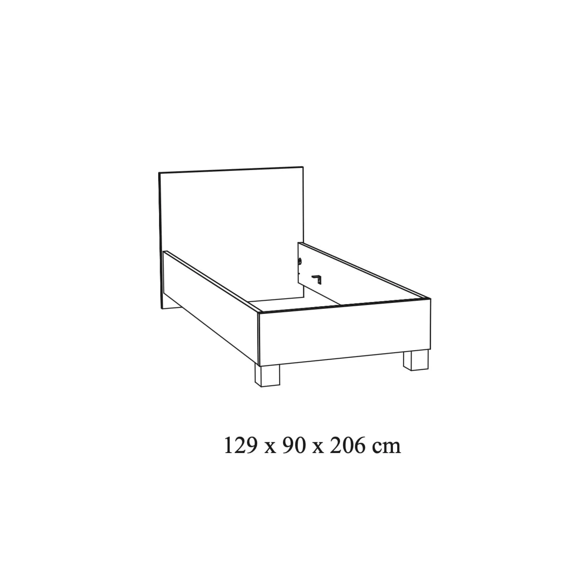 Bed Edison 120cm^Huisenthuis Clearance