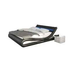 Bed Juan Zwart 180x200cm^Huisenthuis Clearance