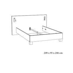 Bed Livia 160×200 cm Eiken^Huisenthuis Hot