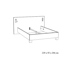 Bed Livia 180×200 cm Eiken^Huisenthuis
